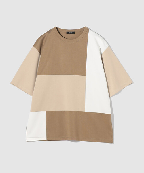 COMME CA ISM(コムサイズム)の「パッチワークデザイン クルーネック Tシャツ(Tシャツ/カットソー・メンズ・ベージュ/チャコール/グリーン/ブルー・MEDIUM/LARGE/X-LARGE)」の21枚目の写真