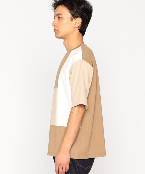 COMME CA ISM(コムサイズム)の「パッチワークデザイン クルーネック Tシャツ(Tシャツ/カットソー・メンズ・ベージュ/チャコール/グリーン/ブルー・MEDIUM/LARGE/X-LARGE)」の22枚目の写真