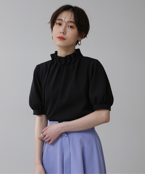 N.（N. Natural Beauty Basic）（エヌエヌナチュラルビューティーベーシック）の「◆ペーパーバック５分袖ブラウス（シャツ/ブラウス・レディース・オフホワイト/ブラック/グレー/ピンク/ライトグリーン・MEDIUM）」の17枚目の写真