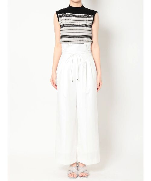 dazzlin（ダズリン）の「2WAYリボンベルトワイドパンツ（その他パンツ・レディース・ネイビー/オフホワイト/グリーン・SMALL/MEDIUM）」の7枚目の写真