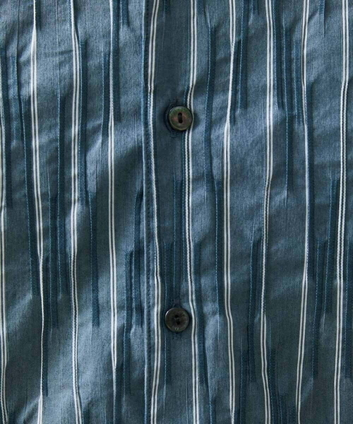 MICHEL KLEIN HOMME (ミッシェルクランオム)の「ストライプタックスタンド七分シャツ(シャツ/ブラウス・メンズ・パープル/ブルー・MEDIUM/LARGE/X-LARGE)」の10枚目の写真