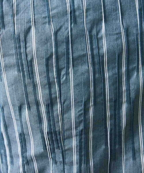 MICHEL KLEIN HOMME (ミッシェルクランオム)の「ストライプタックスタンド七分シャツ(シャツ/ブラウス・メンズ・パープル/ブルー・MEDIUM/LARGE/X-LARGE)」の11枚目の写真
