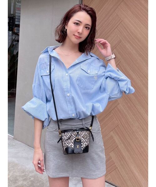 GYDA（ジェイダ）の「サイドラインスウエットスカートライクショートパンツ（スカート・レディース・ブラック/グレー・SMALL/MEDIUM）」の16枚目の写真