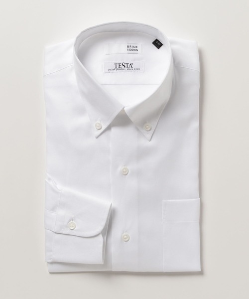 【セール】TESTA スマートドレスシャツ＜ホワイト＞（ビジネスシャツ）｜BRICK & SONS（ブリックアンドサンズ） 4,990円