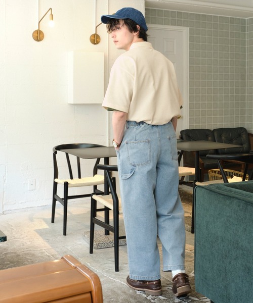 MONO-MART LADY'S（モノマートレディース）の「鹿の子ハーフジップエンブレムワンポイント刺繍ポロシャツ（ポロシャツ・レディース・杢グレー/アイボリー/オリーブ/ネイビー/ブラウン/ブラック・FREE）」の11枚目の写真