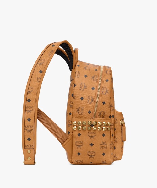 MCM(エムシーエム)の「Small Stark サイドスタッズ バックパック - ヴィセトス(バックパック/リュック・メンズ・ブラック/ベージュ/ブラウン・SMALL)」の6枚目の写真