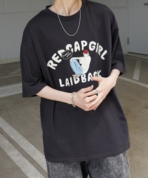 【RED CAP GIRL】バックプリント / フロントプリント ビッグシルエット半袖Tシャツ カットソー ユニセックス