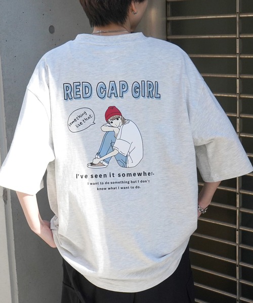バックプリント ルーズTシャツ S〜3XL ストリート SPINNS tシャツ バックプリントストリートTシャツ/8ボール