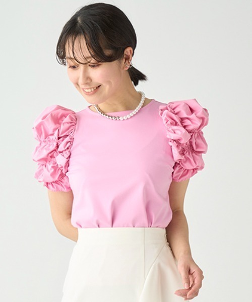 CELFORD（セルフォード）の「シャーリングスリーブカットソー（T