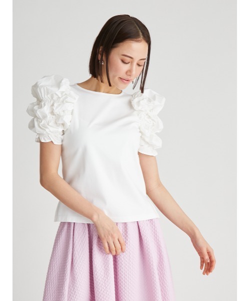 CELFORD（セルフォード）の「シャーリングスリーブカットソー（T