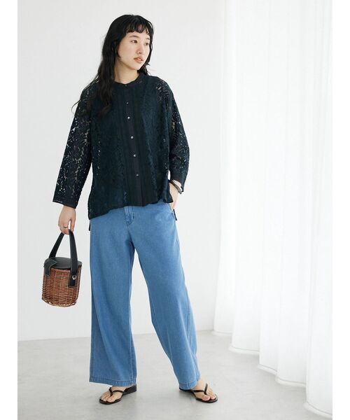 CRAFT STANDARD BOUTIQUE（クラフトスタンダードブティック）の「ライトデニム2WAYサロペットパンツ（デニムパンツ・レディース・ダークインディゴブルー/ライトインディゴブルー・S/M/L）」の6枚目の写真