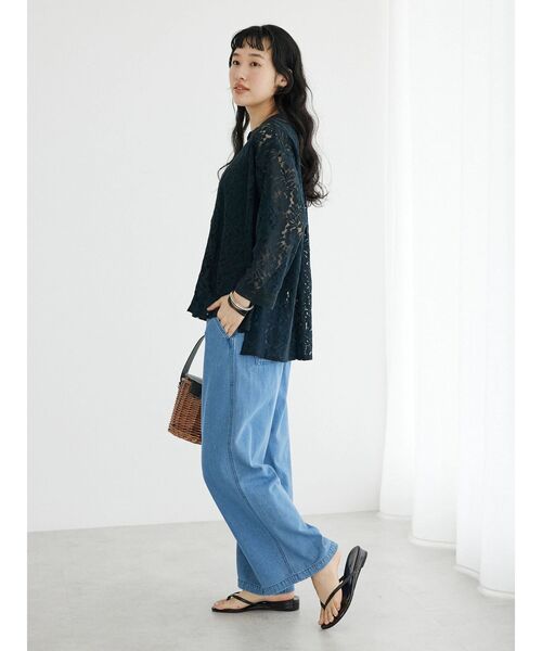 CRAFT STANDARD BOUTIQUE（クラフトスタンダードブティック）の「ライトデニム2WAYサロペットパンツ（デニムパンツ・レディース・ダークインディゴブルー/ライトインディゴブルー・S/M/L）」の7枚目の写真