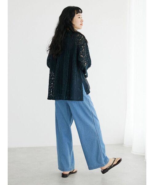 CRAFT STANDARD BOUTIQUE（クラフトスタンダードブティック）の「ライトデニム2WAYサロペットパンツ（デニムパンツ・レディース・ダークインディゴブルー/ライトインディゴブルー・S/M/L）」の8枚目の写真