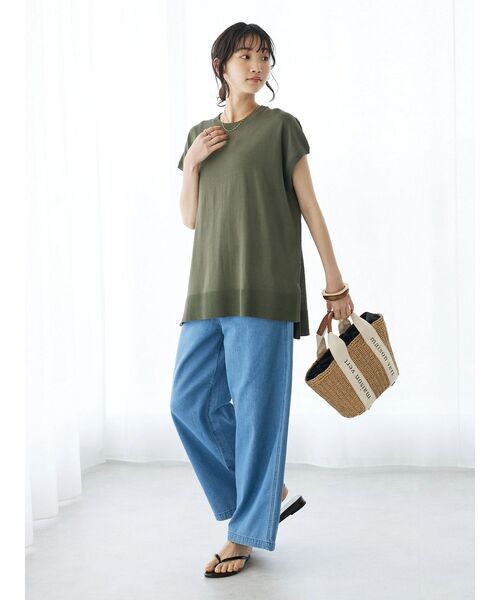 CRAFT STANDARD BOUTIQUE（クラフトスタンダードブティック）の「ライトデニム2WAYサロペットパンツ（デニムパンツ・レディース・ダークインディゴブルー/ライトインディゴブルー・S/M/L）」の9枚目の写真