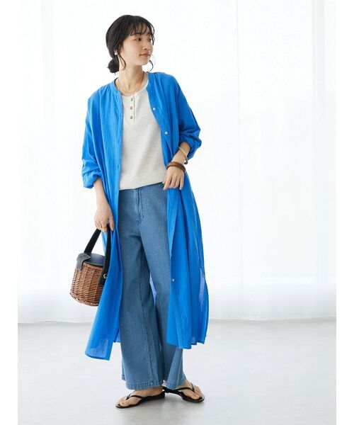 CRAFT STANDARD BOUTIQUE（クラフトスタンダードブティック）の「ライトデニム2WAYサロペットパンツ（デニムパンツ・レディース・ダークインディゴブルー/ライトインディゴブルー・S/M/L）」の11枚目の写真