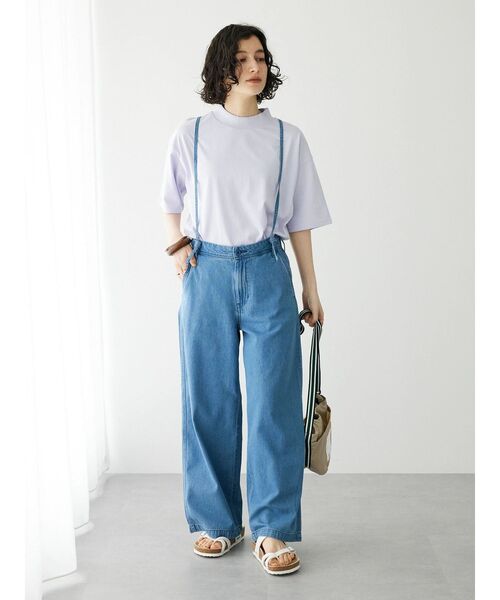 CRAFT STANDARD BOUTIQUE（クラフトスタンダードブティック）の「ライトデニム2WAYサロペットパンツ（デニムパンツ・レディース・ダークインディゴブルー/ライトインディゴブルー・S/M/L）」の14枚目の写真