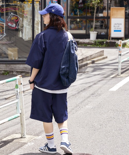 ≪セットアップ≫【CODDERR】ロゴ刺繍 ナイロン ビッグシルエット