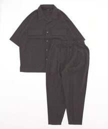 CERCA（チェルカ）の「bling leads/梨地半袖オープンシャツ&テーパードパンツ（セットアップ）」