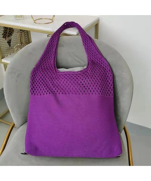 CORNERS（コーナーズ）の「メッシュ編みショルダーバッグ（ショルダーバッグ・レディース・アイボリー/ベージュ/ブラック/ブルー/ブラウン/マスタード/カーキ/パープル・FREE）」の7枚目の写真