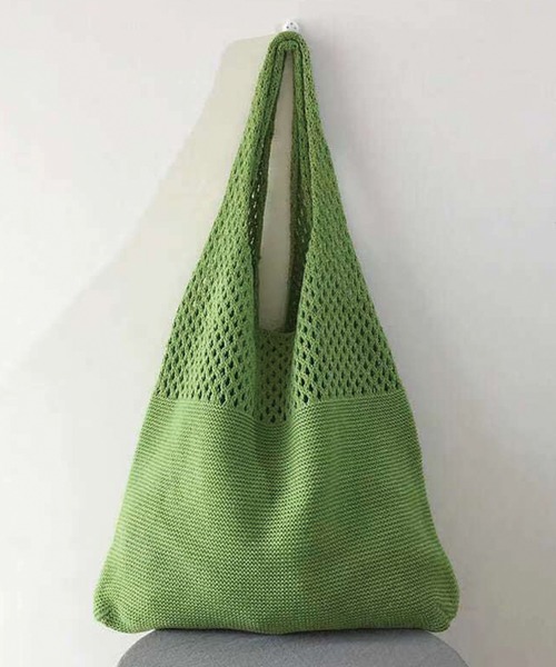 CORNERS（コーナーズ）の「メッシュ編みショルダーバッグ（ショルダーバッグ・レディース・アイボリー/ベージュ/ブラック/ブルー/ブラウン/マスタード/カーキ/パープル・FREE）」の5枚目の写真