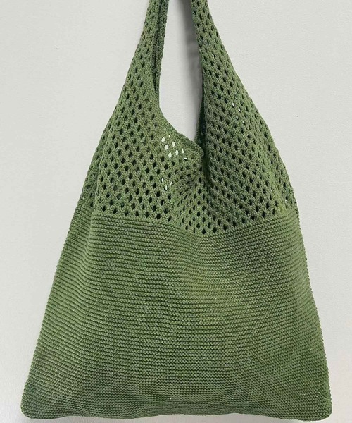 CORNERS（コーナーズ）の「メッシュ編みショルダーバッグ（ショルダーバッグ・レディース・アイボリー/ベージュ/ブラック/ブルー/ブラウン/マスタード/カーキ/パープル・FREE）」の12枚目の写真