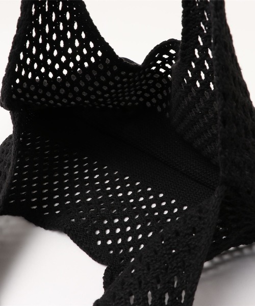 CORNERS（コーナーズ）の「メッシュ編みショルダーバッグ（ショルダーバッグ・レディース・アイボリー/ベージュ/ブラック/ブルー/ブラウン/マスタード/カーキ/パープル・FREE）」の19枚目の写真