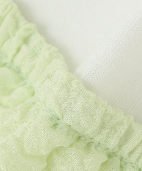 petit main（プティマイン）の「ぽこぽこキャミドッキングT（Tシャツ/カットソー・キッズ・ブラック/オフホワイト/ライトグリーン・110cm/100cm/120cm/90cm/130cm/80ｃｍ）」の7枚目の写真