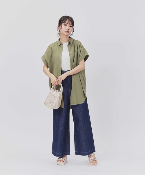 BACK NUMBER（バックナンバー）の「【BACK NUMBER】フレンチスリーブチュニック（チュニック・レディース・オレンジ/カーキブラウン/ネイビー・L/M）」の5枚目の写真