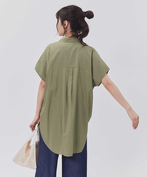 BACK NUMBER（バックナンバー）の「【BACK NUMBER】フレンチスリーブチュニック（チュニック・レディース・オレンジ/カーキブラウン/ネイビー・L/M）」の7枚目の写真