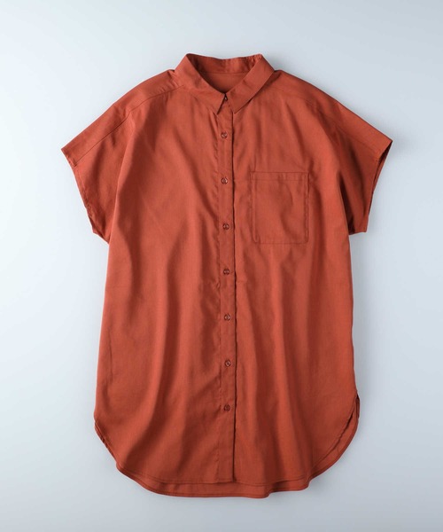 BACK NUMBER（バックナンバー）の「【BACK NUMBER】フレンチスリーブチュニック（チュニック・レディース・オレンジ/カーキブラウン/ネイビー・L/M）」の16枚目の写真