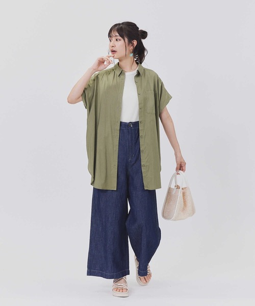 BACK NUMBER（バックナンバー）の「【BACK NUMBER】フレンチスリーブチュニック（チュニック・レディース・オレンジ/カーキブラウン/ネイビー・L/M）」の6枚目の写真