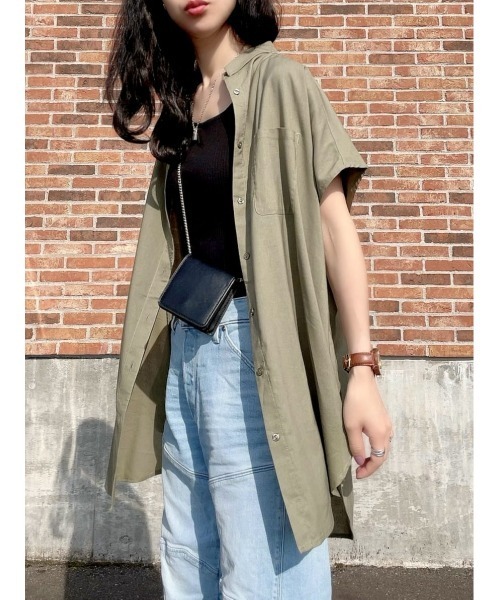 BACK NUMBER（バックナンバー）の「【BACK NUMBER】フレンチスリーブチュニック（チュニック・レディース・オレンジ/カーキブラウン/ネイビー・L/M）」の22枚目の写真