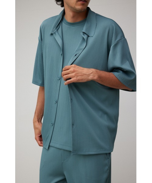 AZUL by moussy(アズールバイマウジー)の「リップルリラックスシャツ(シャツ/ブラウス・メンズ・ブラック/ライトブルー/ライトグレー・FREE)」の3枚目の写真