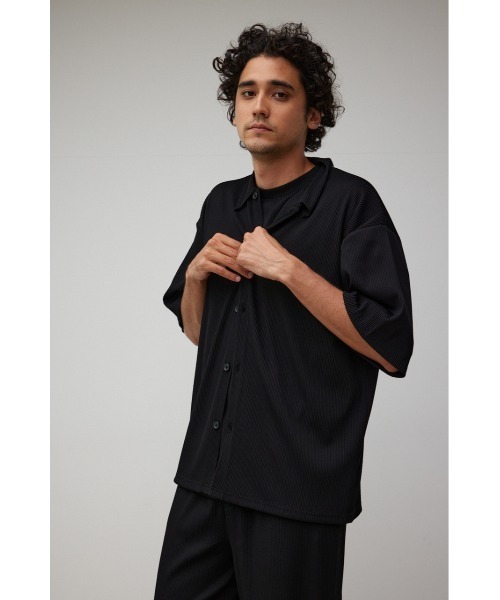 AZUL by moussy(アズールバイマウジー)の「リップルリラックスシャツ(シャツ/ブラウス・メンズ・ブラック/ライトブルー/ライトグレー・FREE)」の4枚目の写真