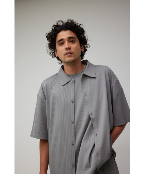 AZUL by moussy(アズールバイマウジー)の「リップルリラックスシャツ(シャツ/ブラウス・メンズ・ブラック/ライトブルー/ライトグレー・FREE)」の5枚目の写真