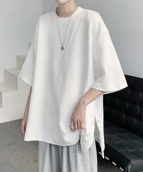 FVLMEN(フルメン)の「【FVLMEN】side slit button halfsleeve tee/サイド スリット ボタン ハーフスリーブ T(Tシャツ/カットソー・メンズ・ホワイト/ブラック/グレー・MEDIUM/LARGE/X-LARGE)」の8枚目の写真