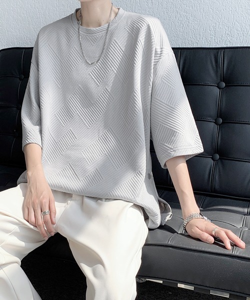 FVLMEN(フルメン)の「【FVLMEN】side slit button halfsleeve tee/サイド スリット ボタン ハーフスリーブ T(Tシャツ/カットソー・メンズ・ホワイト/ブラック/グレー・MEDIUM/LARGE/X-LARGE)」の6枚目の写真