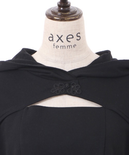 axes femme(アクシーズファム)の「カットアウトパーカーワンピース(ワンピース・レディース・ラベンダー/レッド/ブラック・FREE)」の9枚目の写真