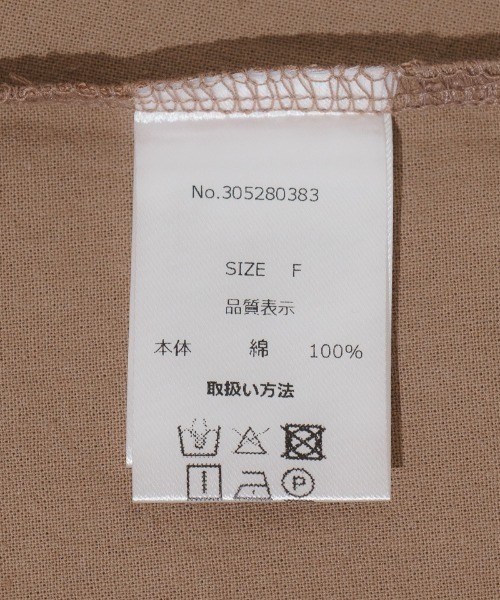 flower（フラワー）の「ショルダープリーツトップ（Tシャツ/カットソー・レディース・ブラウン/アイボリー・FREE）」の10枚目の写真