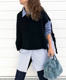 Q | メランジハイネックベスト(ベスト)