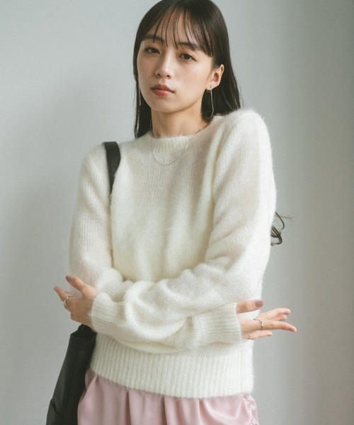 ネコシャギーニットプルオーバー（ニット/セーター）｜VANNIE U