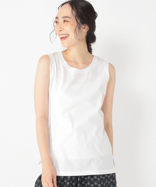 studio CLIP（スタディオクリップ）の「スタンダードタンクトップ（タンクトップ・レディース・ホワイト/ライトベージュ/スモーク/ブラック・MEDIUM/LARGE）」の2枚目の写真