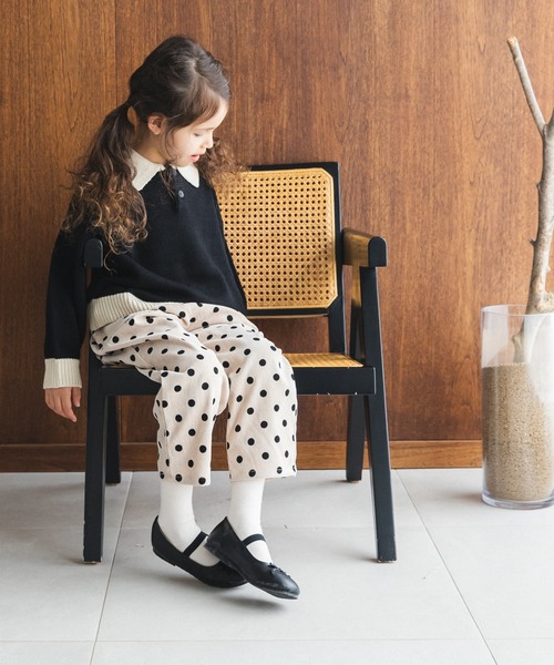 pairmanon(ペアマノン)の「襟付き ボーダー 配色 ニット プルオーバー(ニット/セーター・キッズ・ブラック/チャコールグレー/アイボリー・L/XS/S/M)」の7枚目の写真