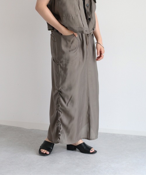 cepo(セポ)の「シアードロストスカート セットアップ可能(スカート・レディース・ブラック/チャコール・M)」の1枚目の写真