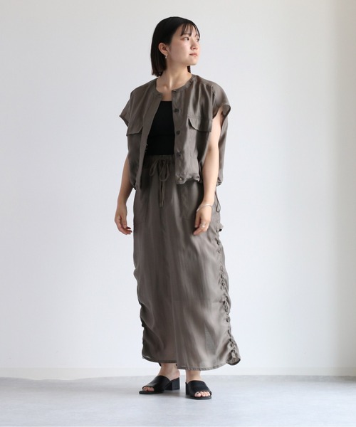 cepo(セポ)の「シアードロストスカート セットアップ可能(スカート・レディース・ブラック/チャコール・M)」の8枚目の写真