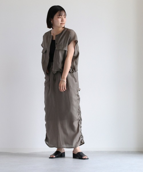 cepo(セポ)の「シアードロストスカート セットアップ可能(スカート・レディース・ブラック/チャコール・M)」の9枚目の写真