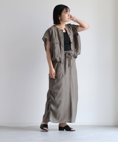 cepo(セポ)の「シアードロストスカート セットアップ可能(スカート・レディース・ブラック/チャコール・M)」の10枚目の写真