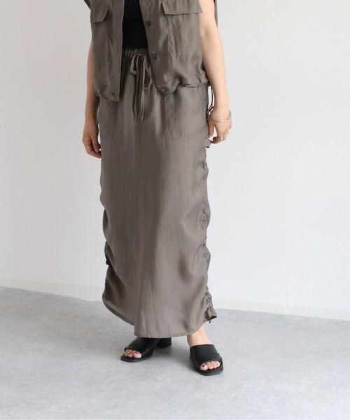 cepo(セポ)の「シアードロストスカート セットアップ可能(スカート・レディース・ブラック/チャコール・M)」の3枚目の写真