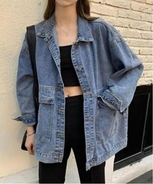 urge：（アージコロン ）の「【URGE：】オーバーサイズ デニム ジャケット（デニムジャケット）」