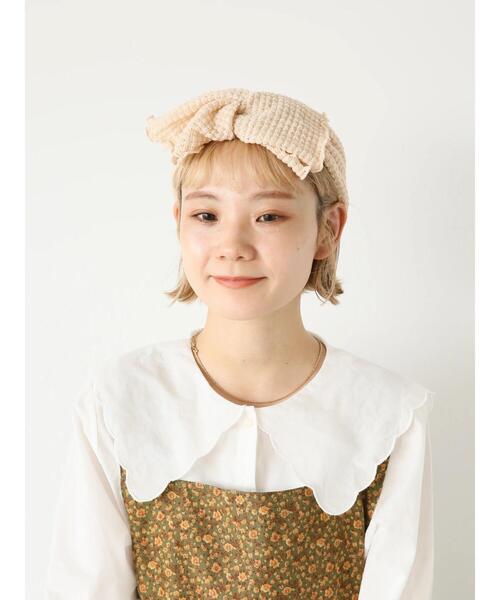 ehka sopo（エヘカソポ）の「リボンヘアターバン（その他ヘアアクセサリー・レディース・グレー/ブルー/キナリ・F）」の4枚目の写真